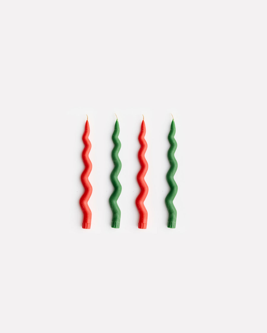 Wavy Taper Candle Set in All I Want for Christmas
