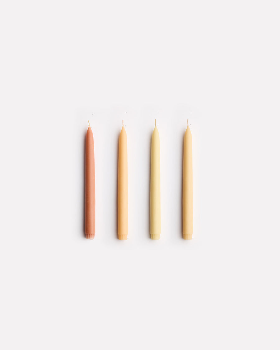 Twinkling Taper Candle Set in Sunbake