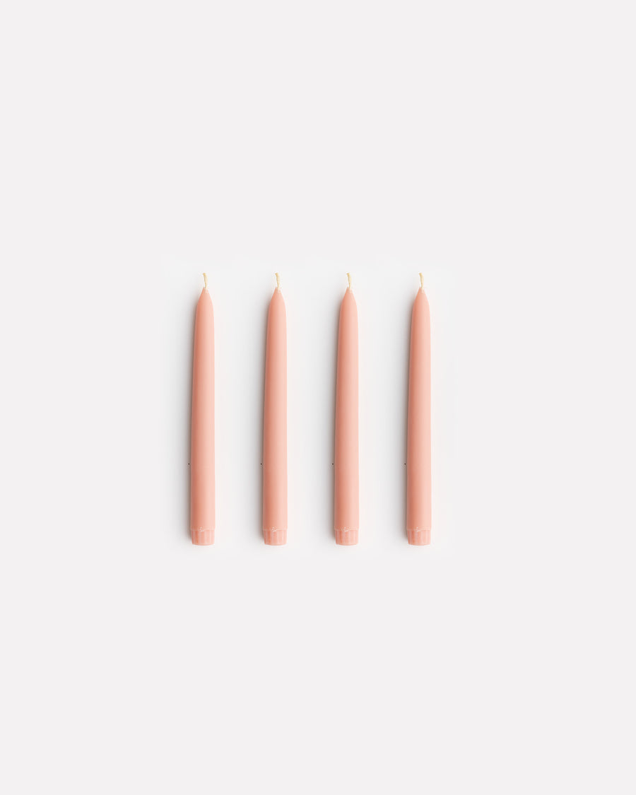 Twinkling Taper Candle Set in Pink Salt