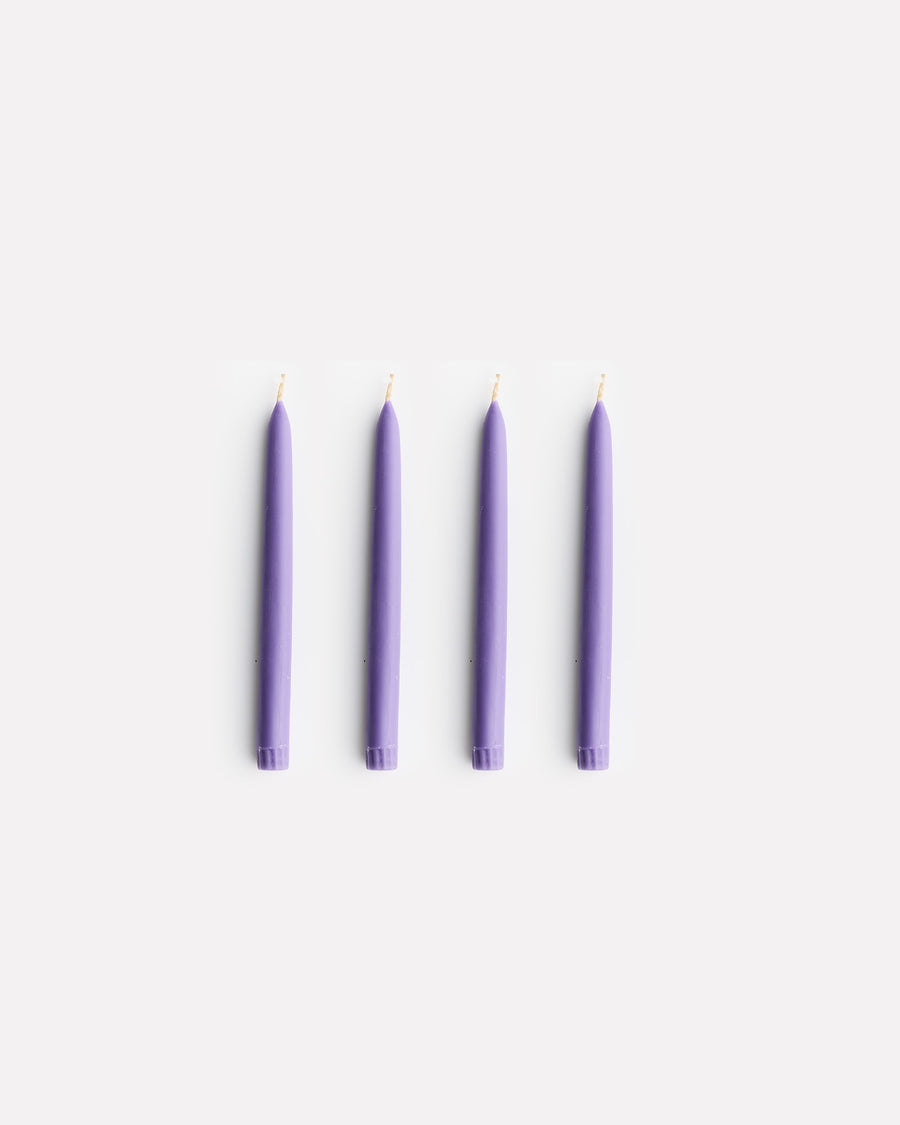 Twinkling Taper Candle Set in Amethyst