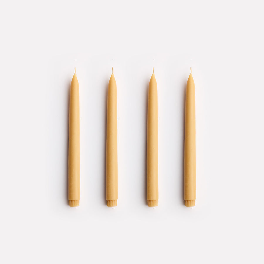 Twinkling Taper Candle Set in Caramel