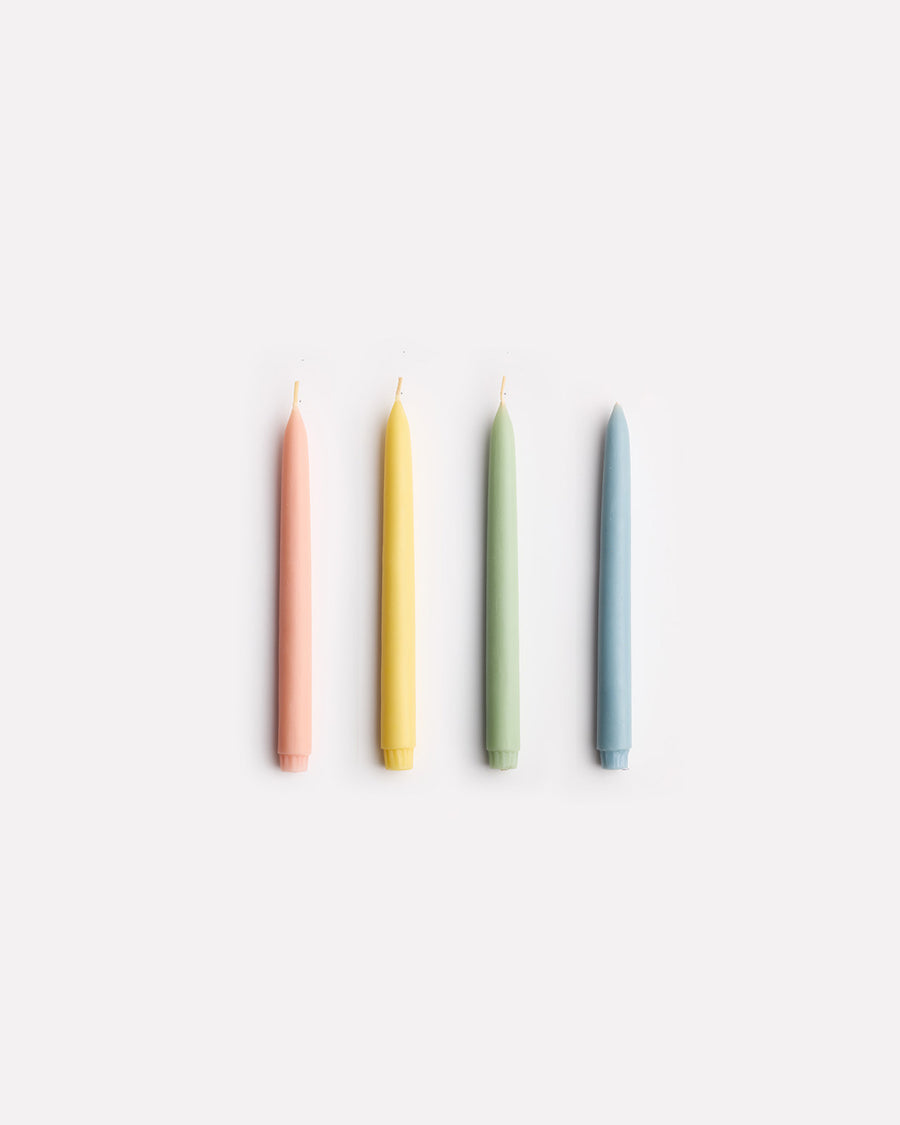 Twinkling Taper Candle Set in Pastel Pops